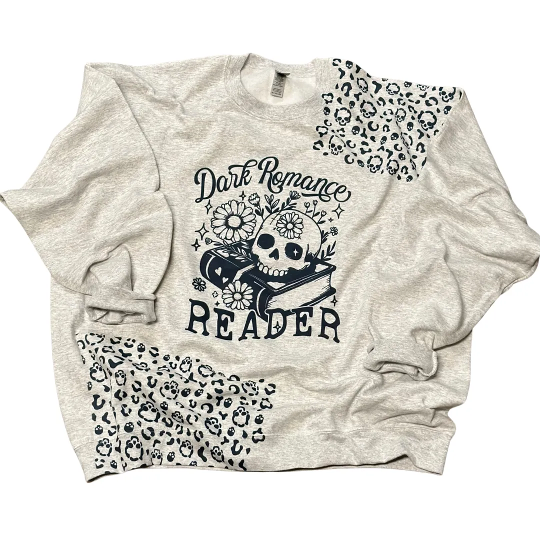 Dark Romance Reader Leopard Print Sweatshirt