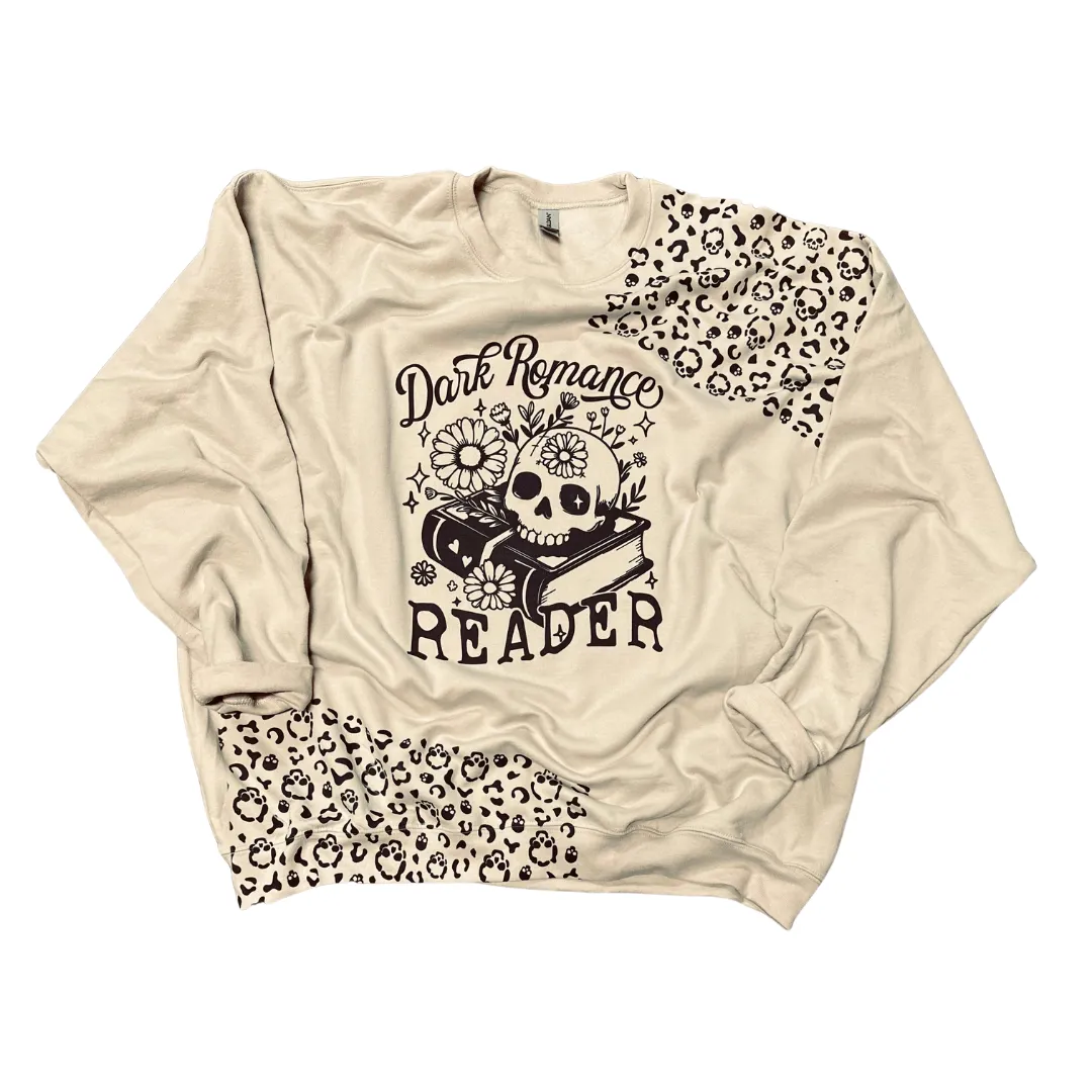 Dark Romance Reader Leopard Print Sweatshirt