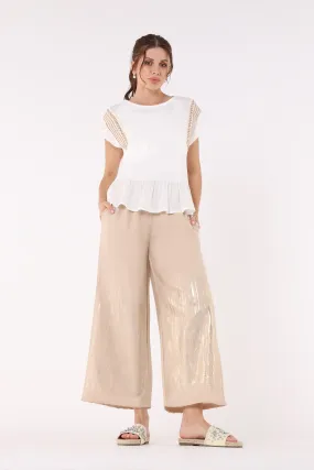 Gold Stitches Detailed Trousers