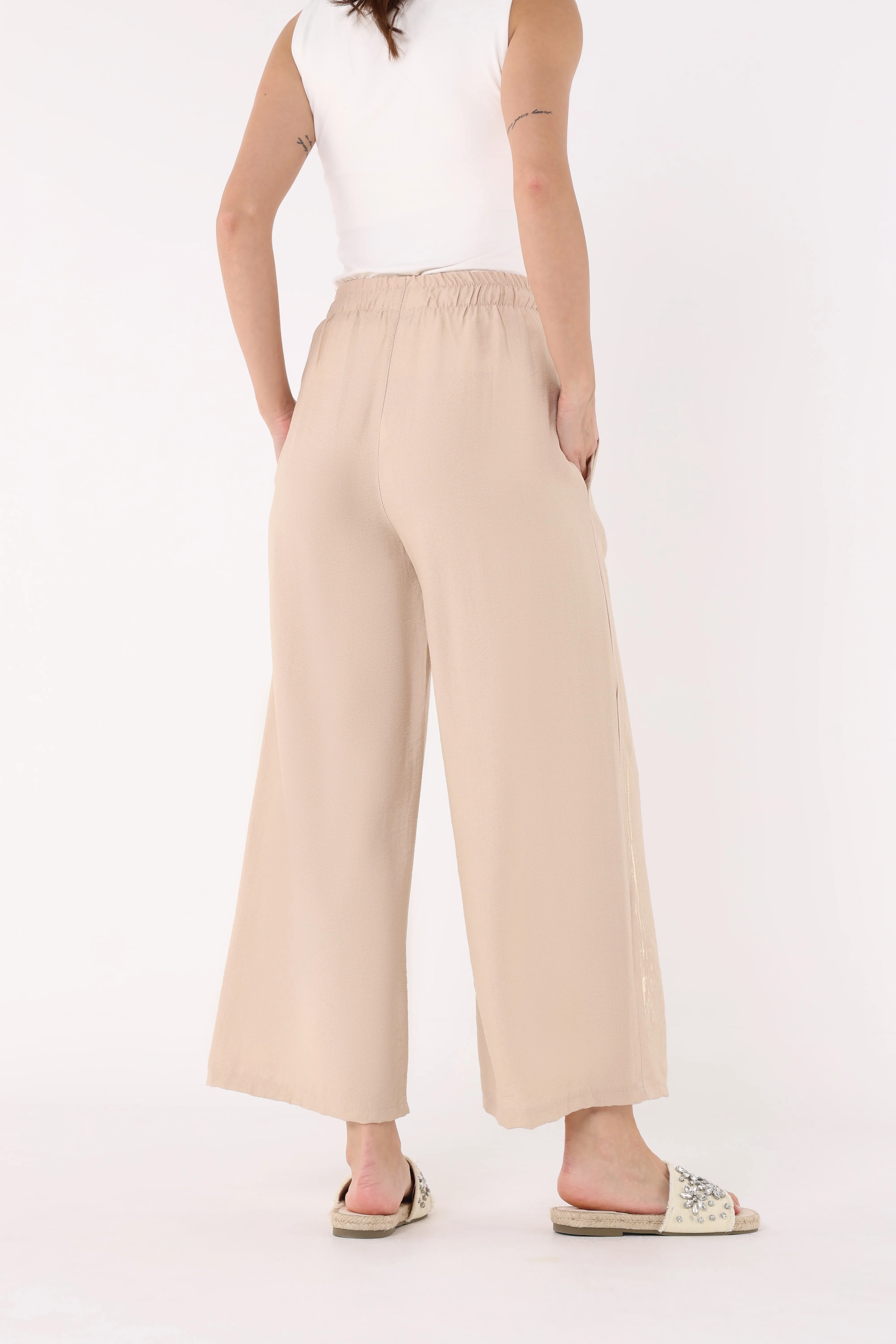 Gold Stitches Detailed Trousers